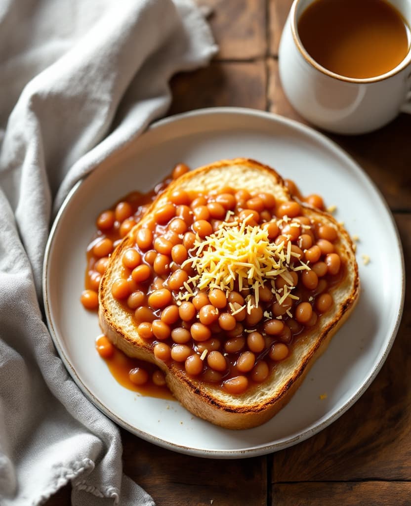 Beans on toast, done properly — United Kingdom breakfast Beans on toast, done properly — United Kingdom breakfast