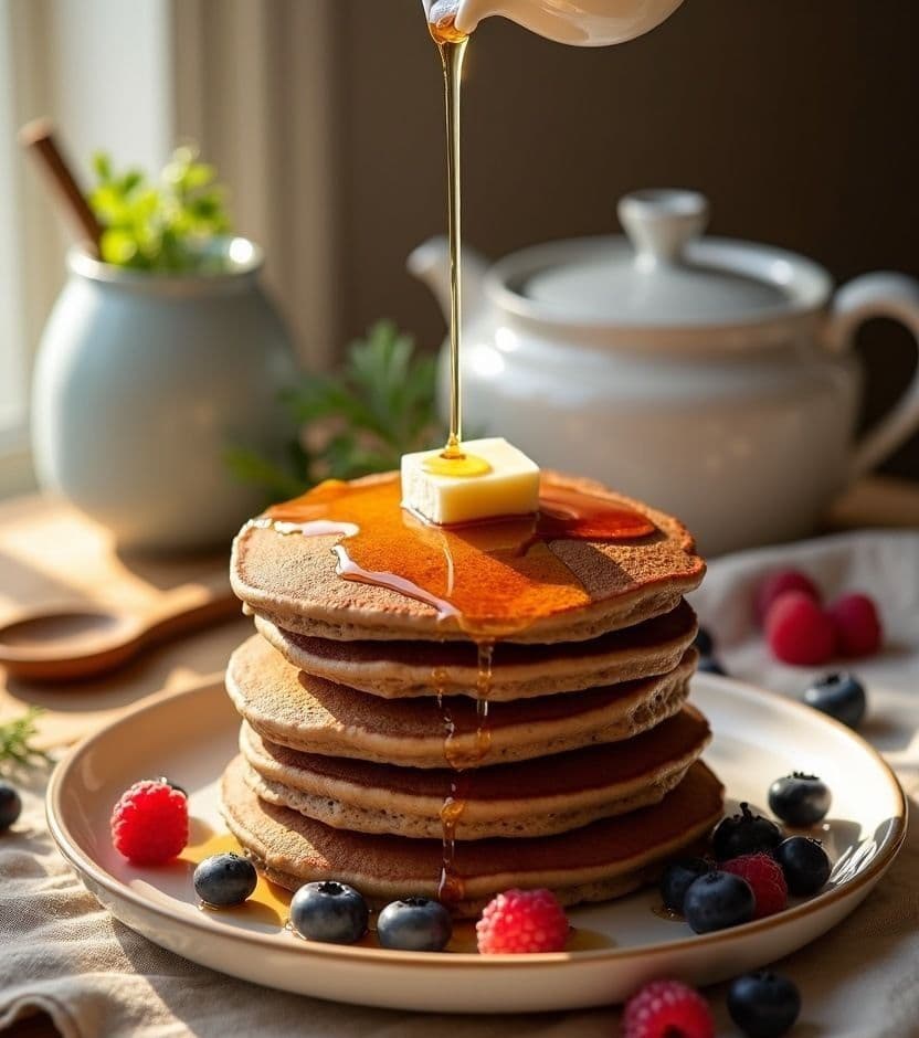 Buckwheat pancakes, maple β France breakfast Buckwheat pancakes, maple β France breakfast
