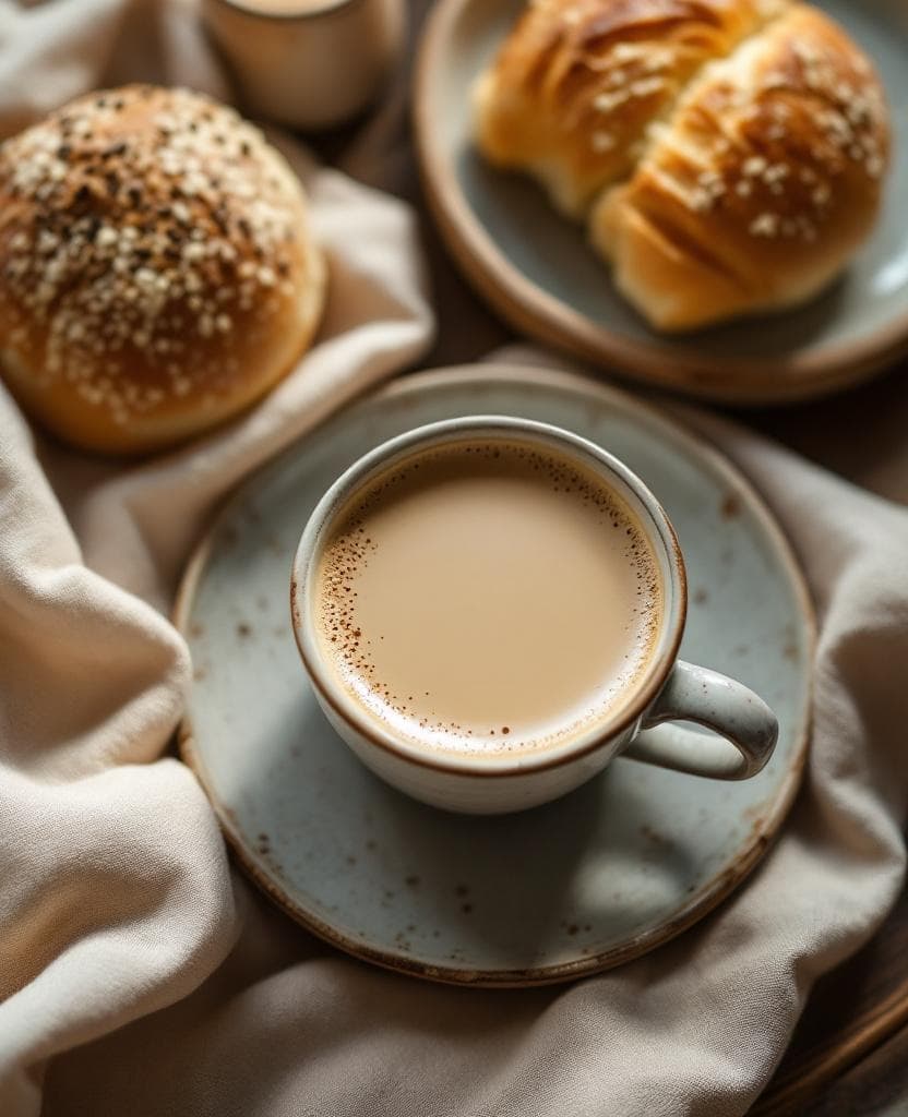 Café com leite brasileiro — Brazil breakfast Café com leite brasileiro — Brazil breakfast