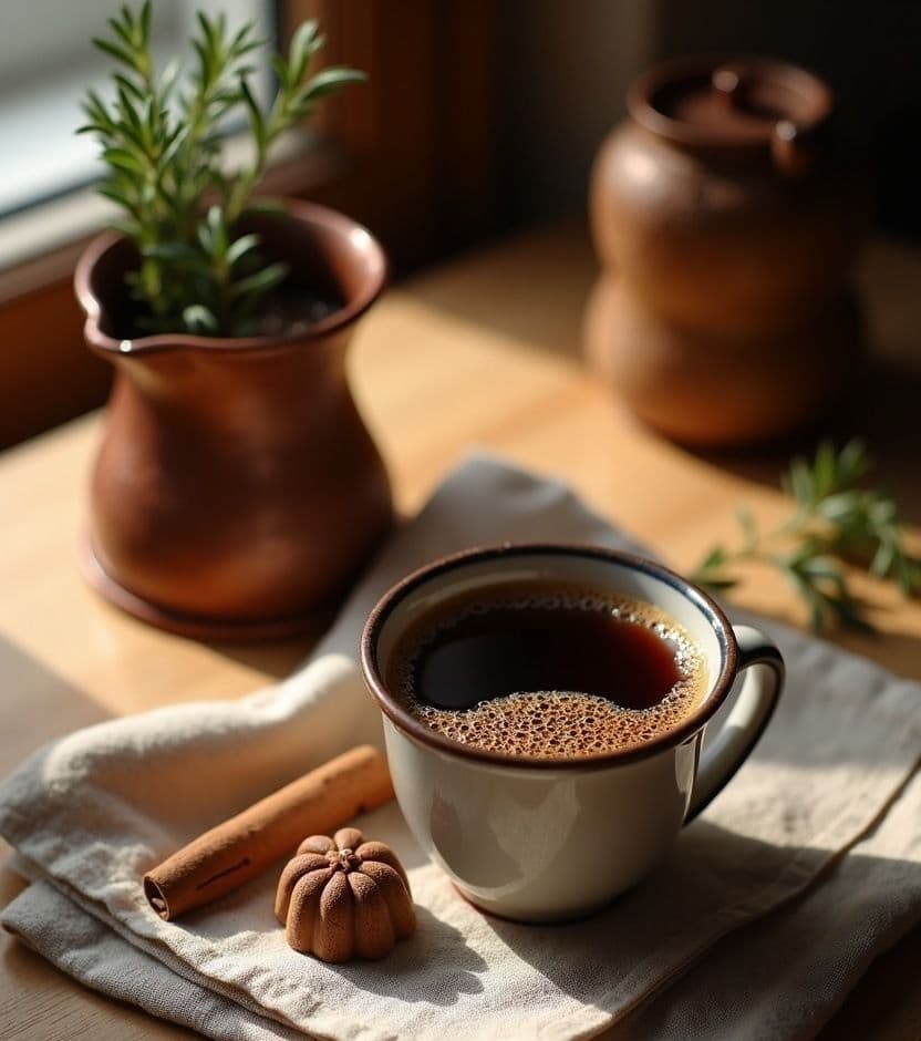 Cardamom Turkish coffee.