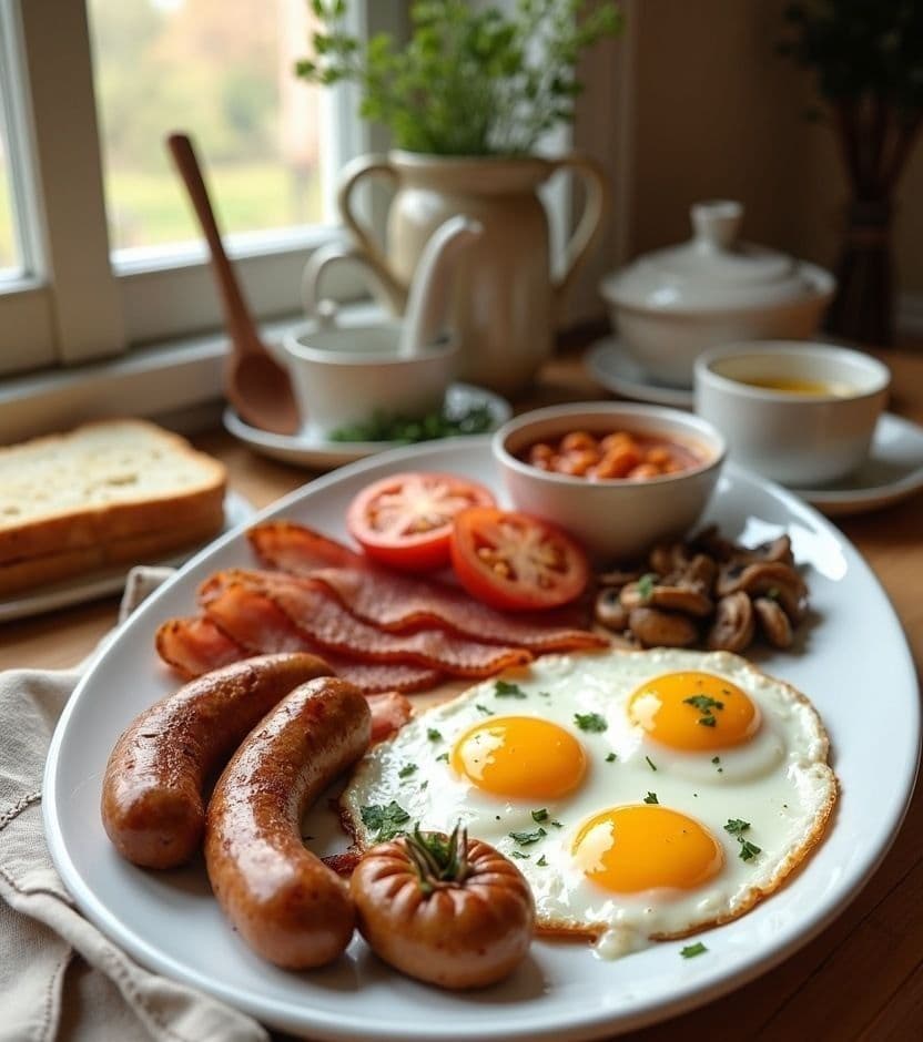 Full English breakfast โ United Kingdom breakfast recipe Full English breakfast โ United Kingdom breakfast recipe
