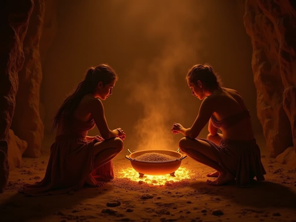 Grain and fire.