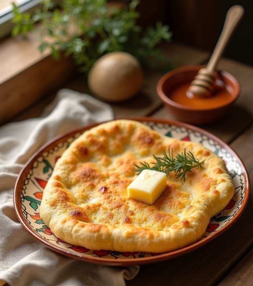 Msemen with honey & butter - Morocco breakfast recipe Msemen with honey & butter - Morocco breakfast recipe
