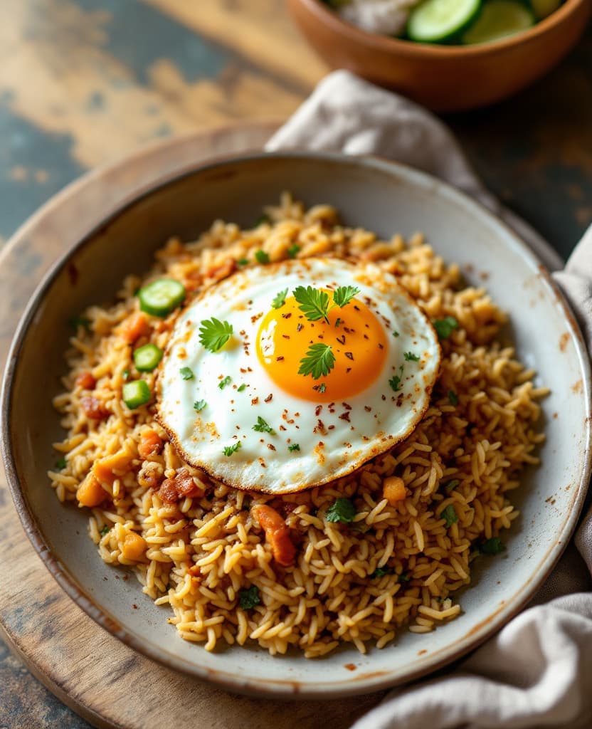 Nasi goreng pagi, Indonesian breakfast fried rice - Indonesia breakfast recipe Nasi goreng pagi, Indonesian breakfast fried rice - Indonesia breakfast recipe