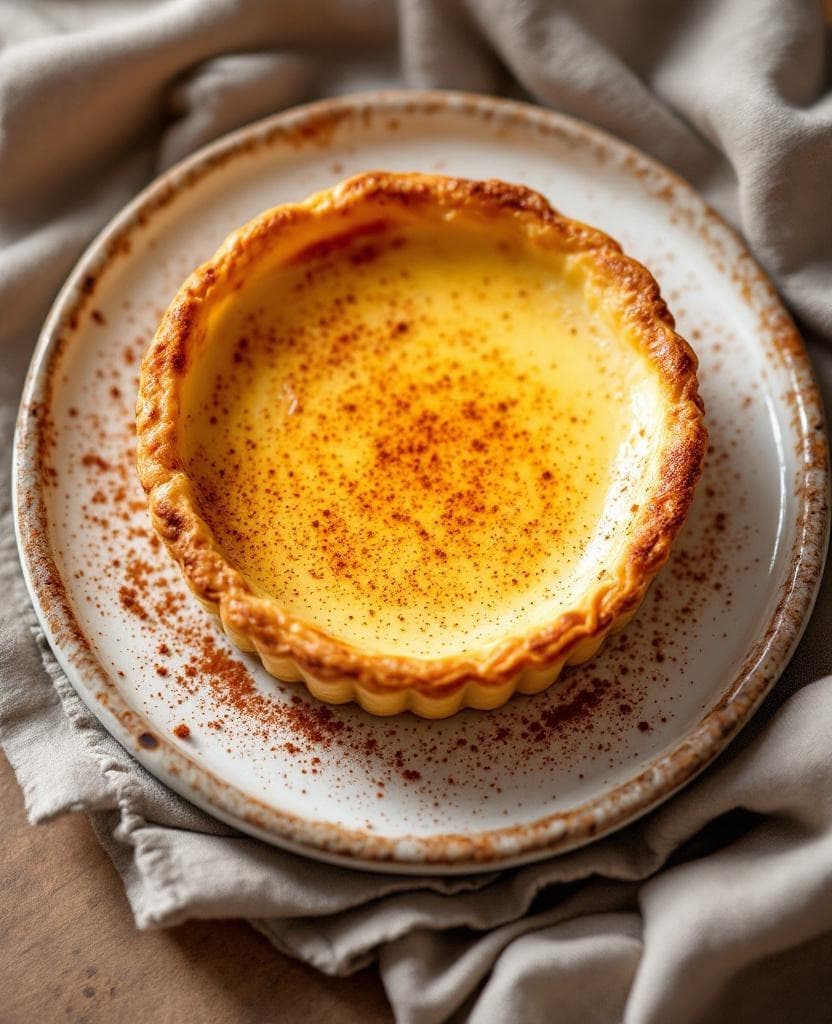 Pastel de nata, Lisbon custard tart — Portugal breakfast Pastel de nata, Lisbon custard tart — Portugal breakfast
