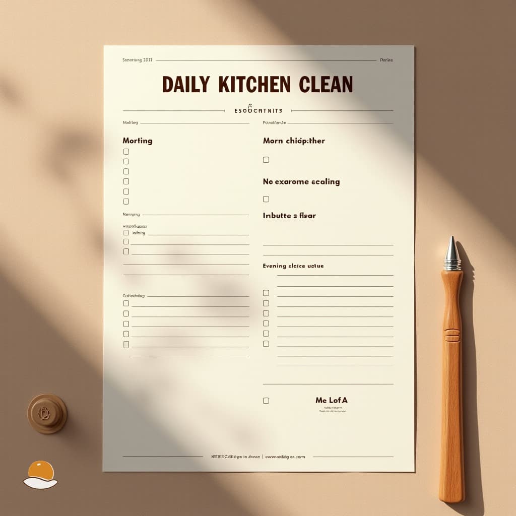Daily Cleaning Checklist