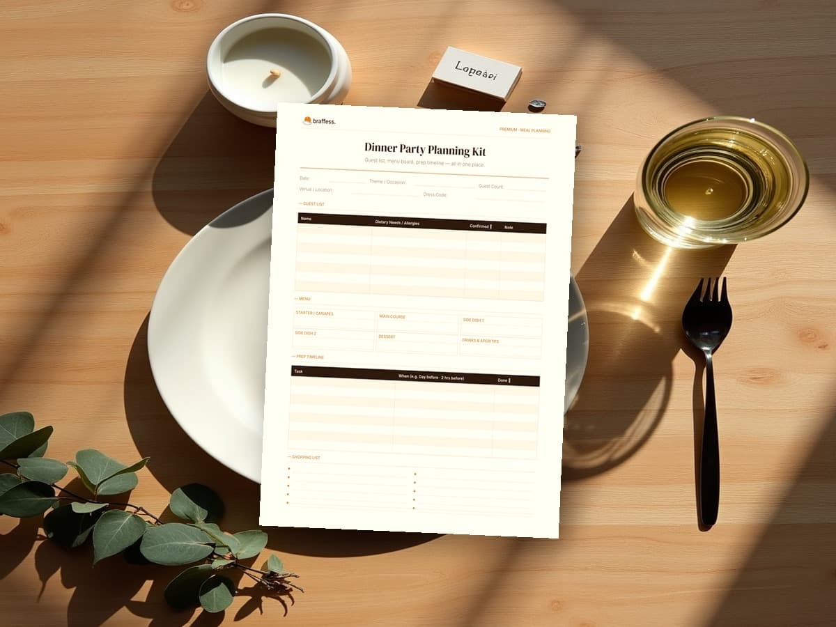 Dinner Party Planning Kit