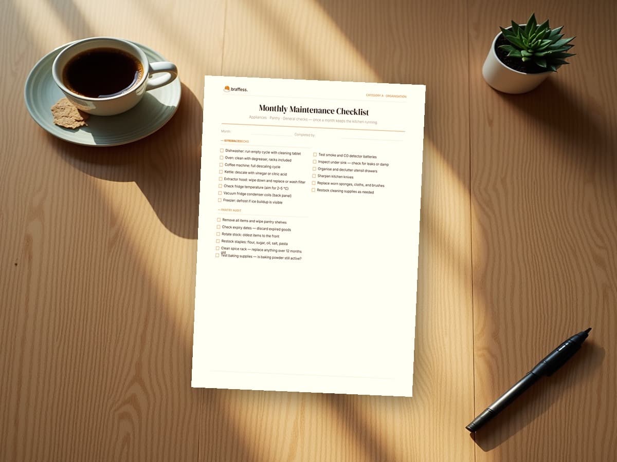 Monthly Maintenance Checklist