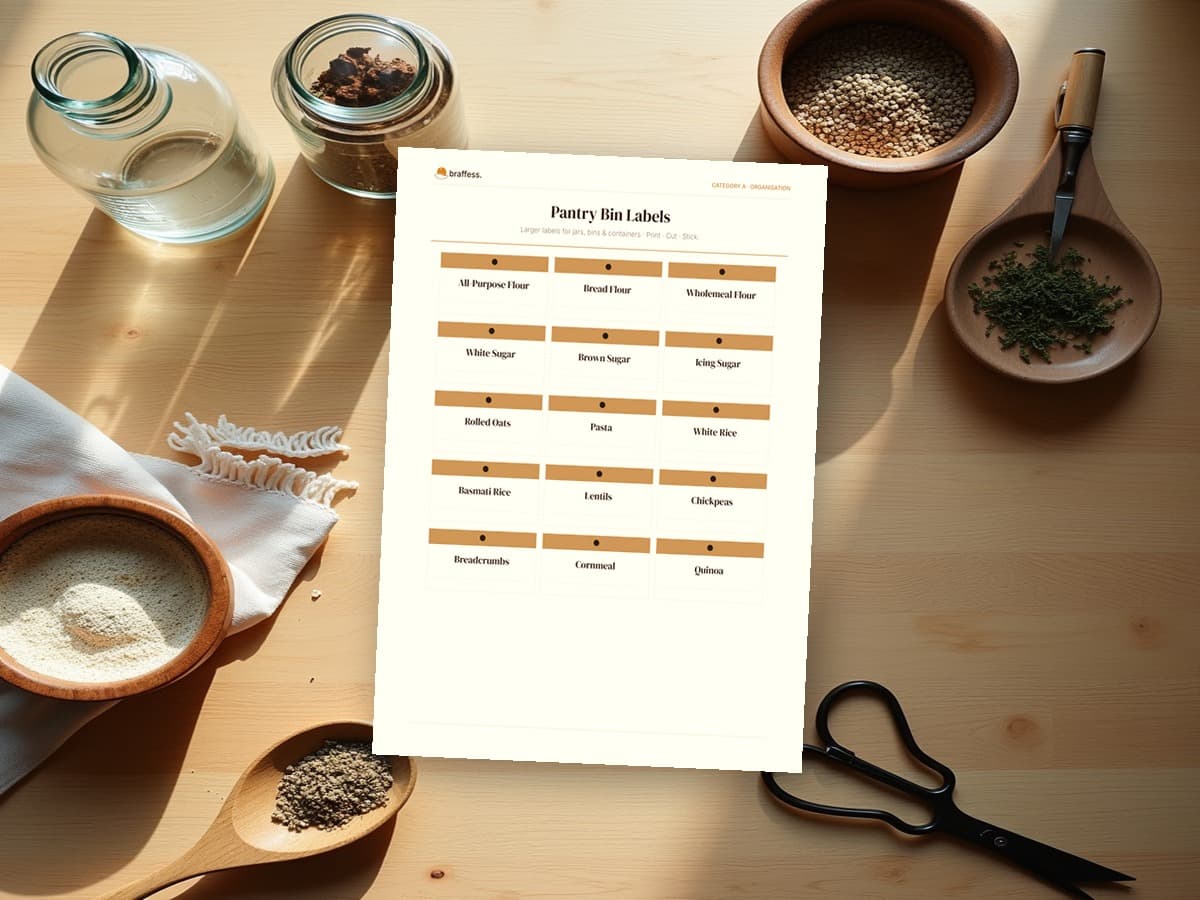 Pantry Bin Labels