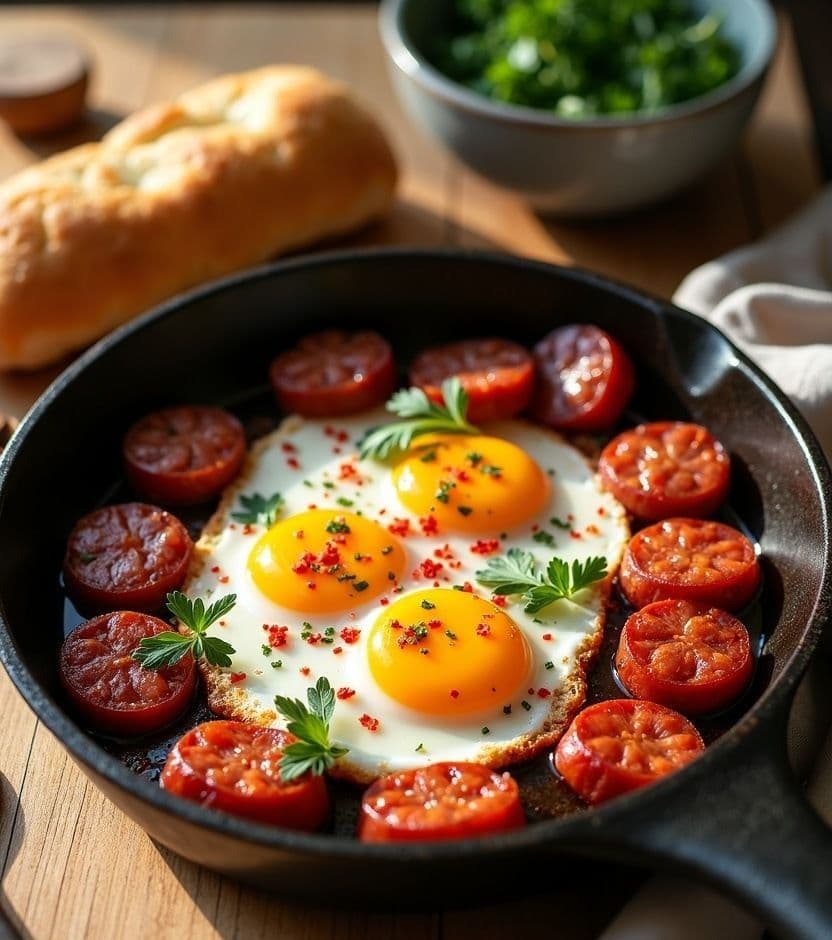 Sucuklu yumurta, spiced sausage & eggs β Turkey breakfast recipe Sucuklu yumurta, spiced sausage & eggs β Turkey breakfast recipe