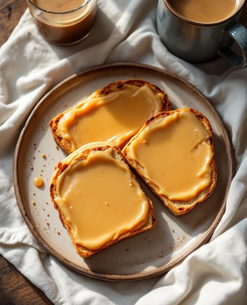Tostadas con dulce de leche — Argentina breakfast recipe Tostadas con dulce de leche — Argentina breakfast recipe