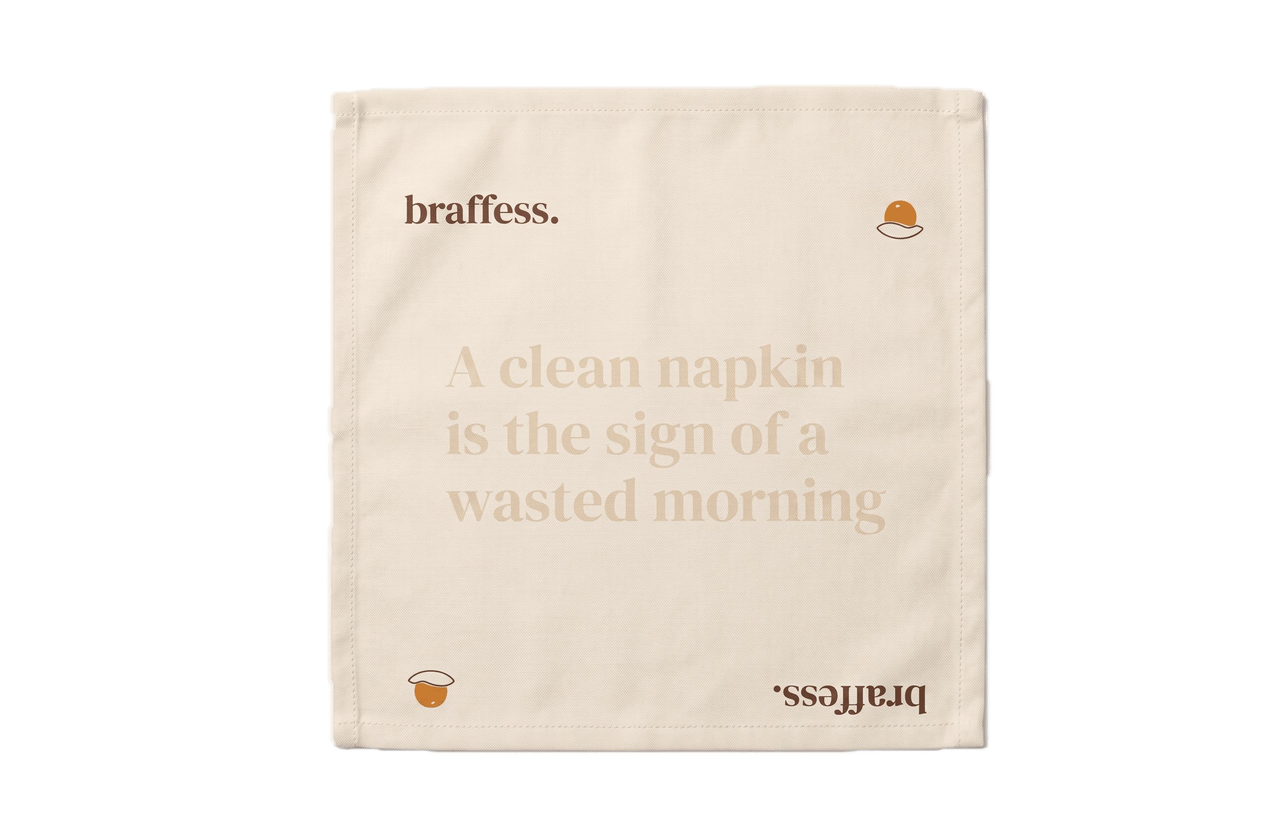 Dinner Napkin — “A clean napkin is the sign of a wasted morning” Cotton Twill Kitchen Napkin Dinner Napkin — “A clean napkin is the sign of a wasted morning” Cotton Twill Kitchen Napkin